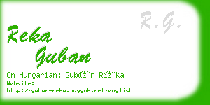 reka guban business card